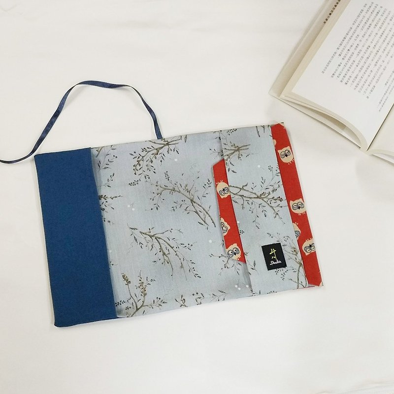 owl。A5/25K bookcloth - Notebooks & Journals - Cotton & Hemp Blue