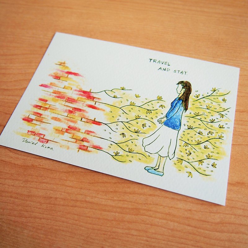 Postcard - girl - Cards & Postcards - Paper Multicolor