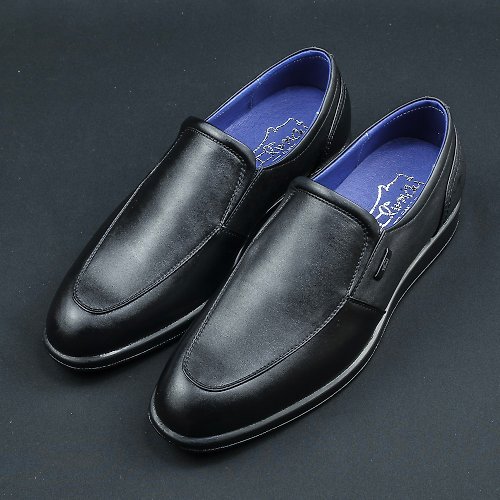 易利邁台灣手工鞋 U-tip 基本舒適小牛皮鞋-自在黑