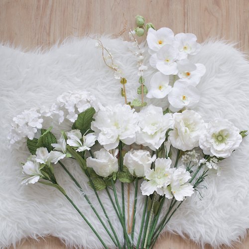 posieflowers PURE WHITE - Medium Posie Rooms for Home Decoration
