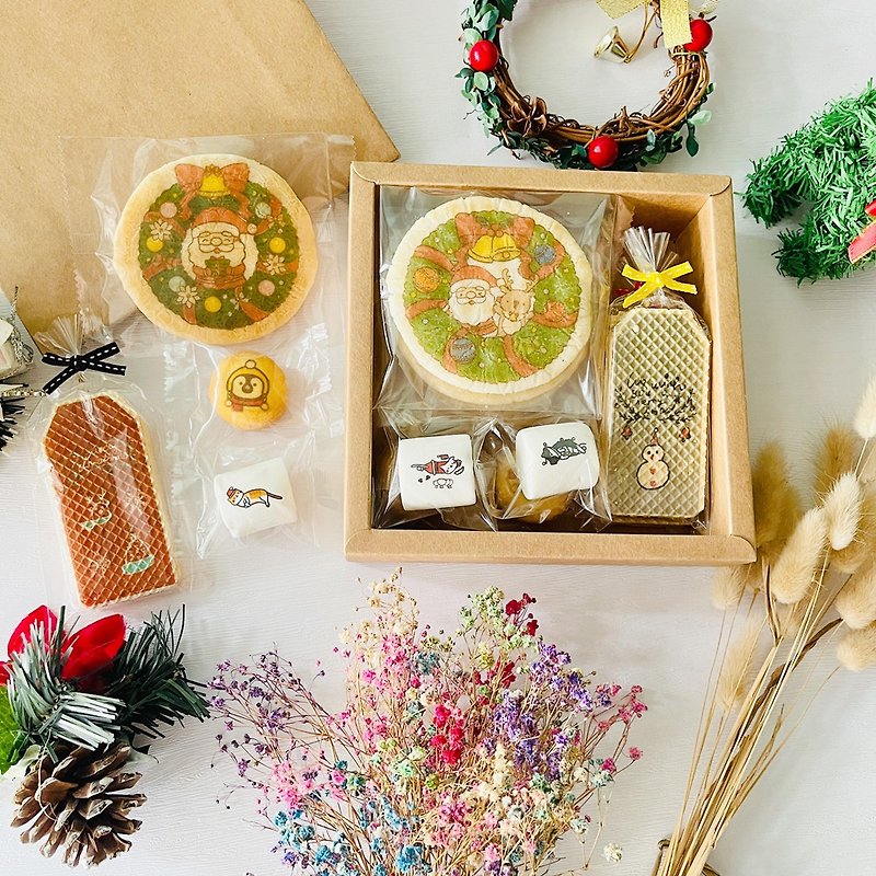 【聖誕禮盒】交換禮物 | M號聖誕交換綜合禮物盒 - 手工餅乾 - 新鮮食材 