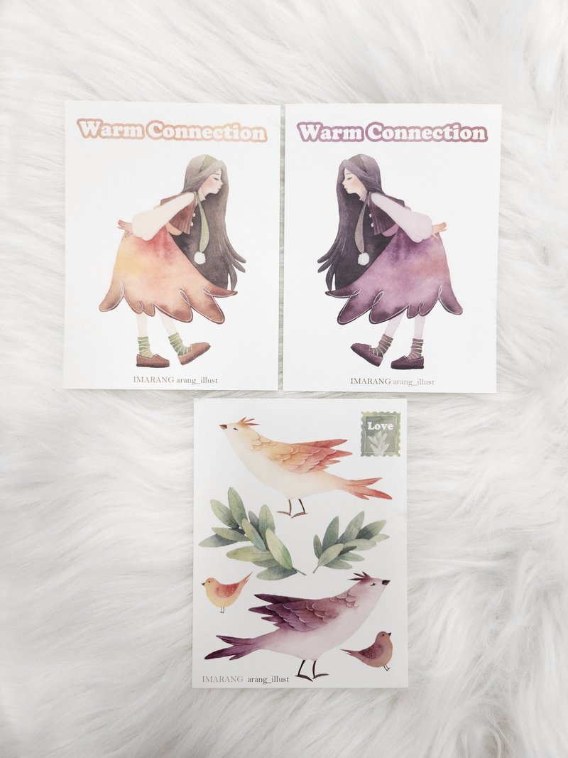 Warm connection(paper180g) - 貼紙 - 紙 
