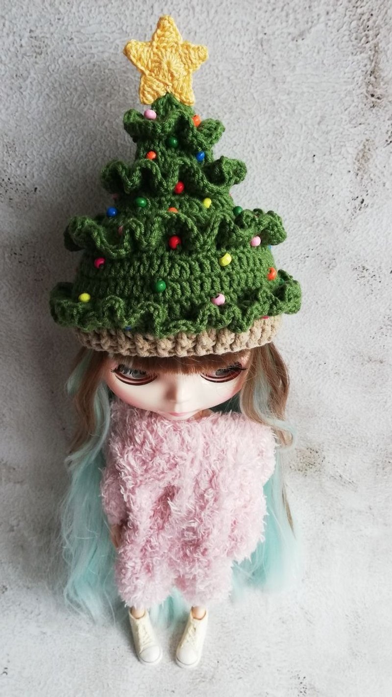 Blythe Christmas tree hat - 公仔/玩偶 - 棉．麻 綠色