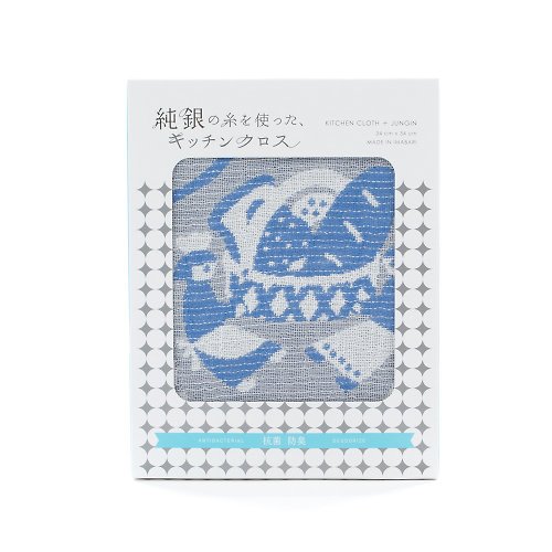 日本 HARTWELL 台灣經銷（先麗） 日本今治Hartwell-抗菌除臭抹布(34*34)-藍灰色