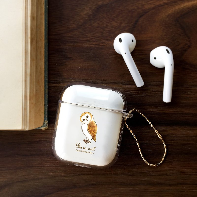 AirPods and AirPods Proケース　ふくろう Airpods3 - イヤホン収納 - プラスチック ブラウン