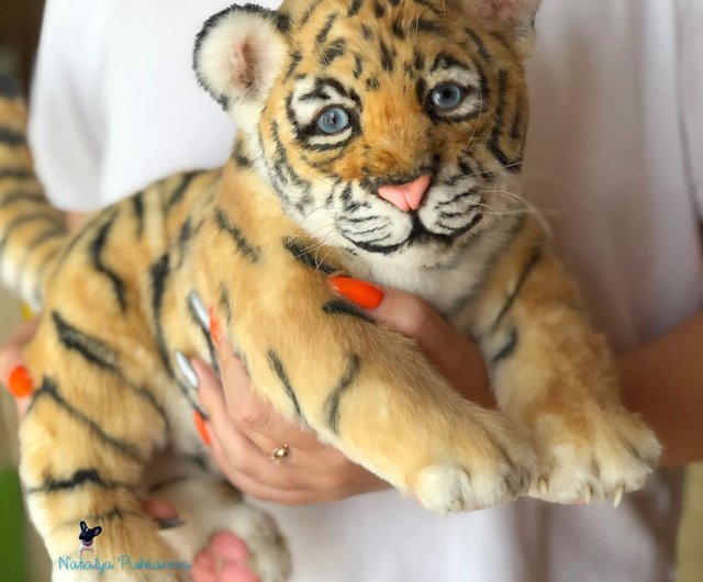 OOAK Posable Art Doll (Tiger buying cub!)