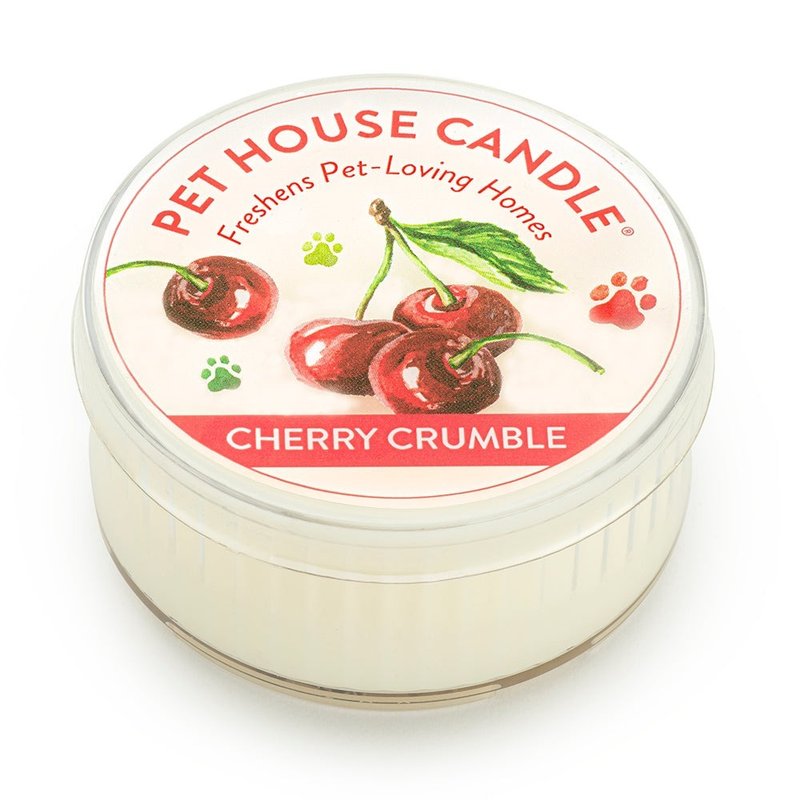 American PET HOUSE Indoor Deodorizing Pet Fragrance Candle - Cherry Crispy Pieces 43g - เทียน/เชิงเทียน - ขี้ผึ้ง 