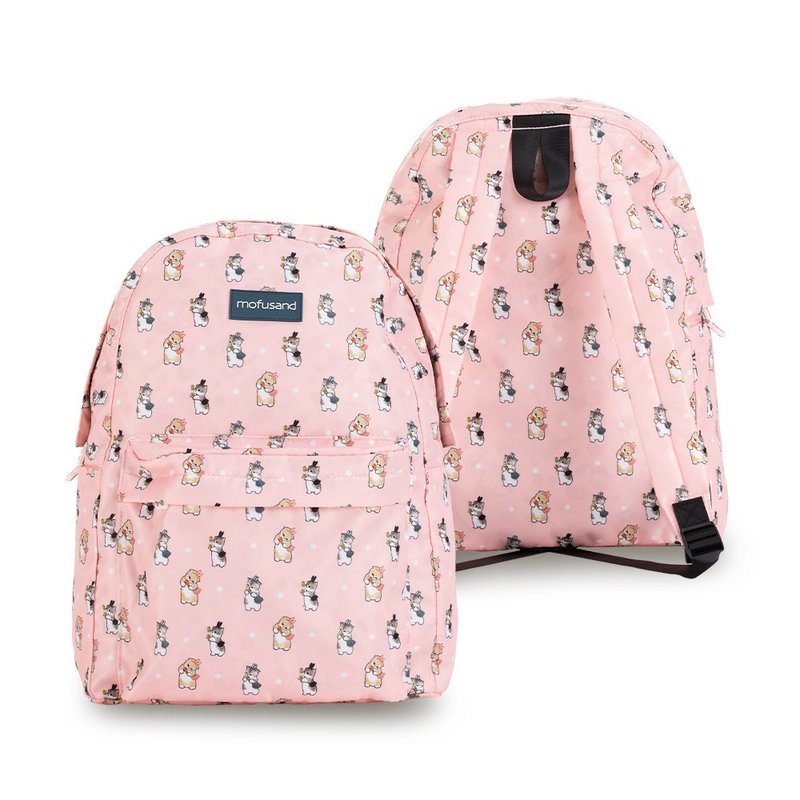 [Mofusand Cat Fusandi] Backpack Travel Bag School Bag Backpack-Pink - กระเป๋าเป้สะพายหลัง - วัสดุอื่นๆ สึชมพู