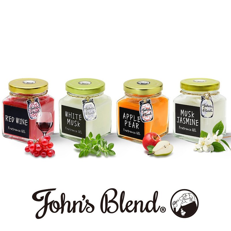 日本Johns Blend 香氛膏 白麝香/蘋果梨/紅酒/茉莉/櫻花/木蘭 - 香氛/精油/擴香 - 其他材質 黑色