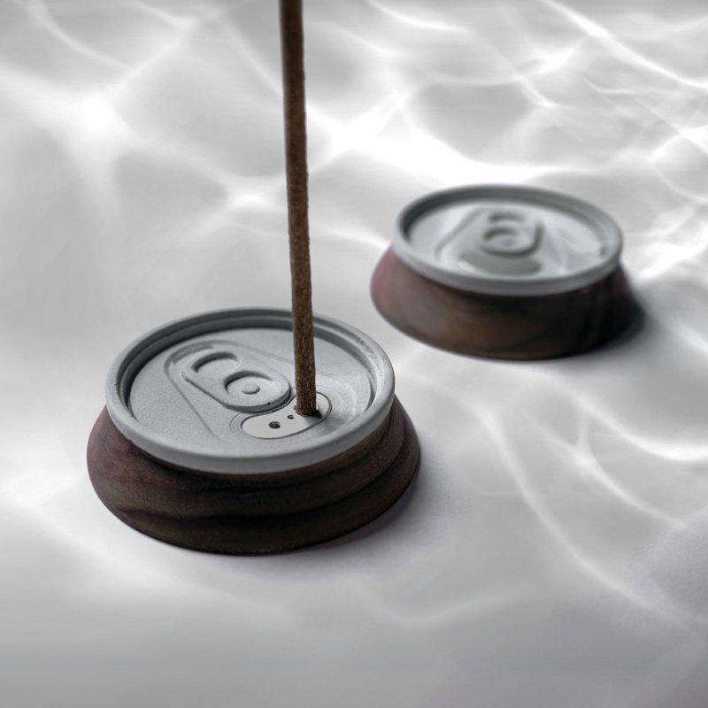 Aluminum can coaster| incense sticks holder - น้ำหอม - ปูน 