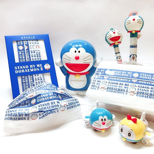 無藏生醫 【現貨】【上好生醫】Doraemon_文字D_親子口罩/10入盒裝/ 雙鋼印