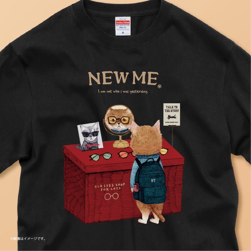 NEW ME /コットンTシャツ - 女 T 恤 - 棉．麻 白色