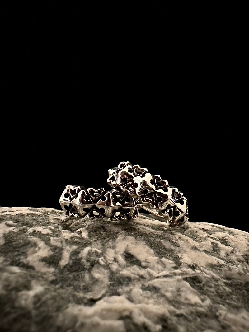 [Baroque Series] Cross Ring / Sterling Silver / Lover&#39;s Pair