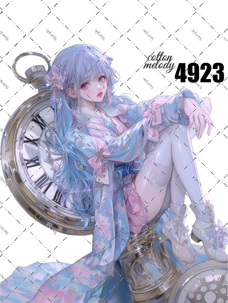 original sticker no.4923 人物ステッカー オリジナルステッカー オリジナル人物ステッカー 装飾ステッカー cotton melody - 貼紙 - 紙 