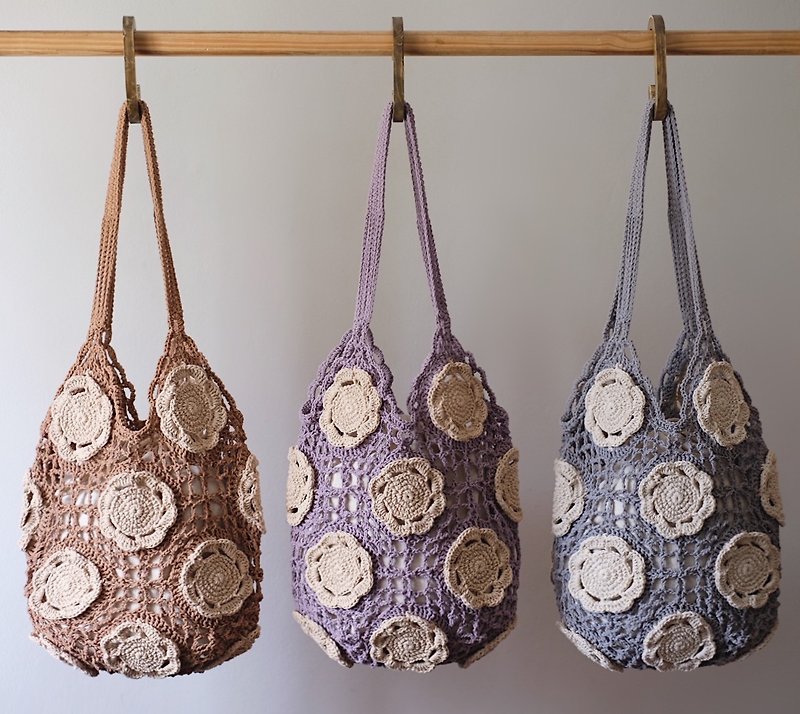 Floral crochet bag - Other - Cotton & Hemp Multicolor