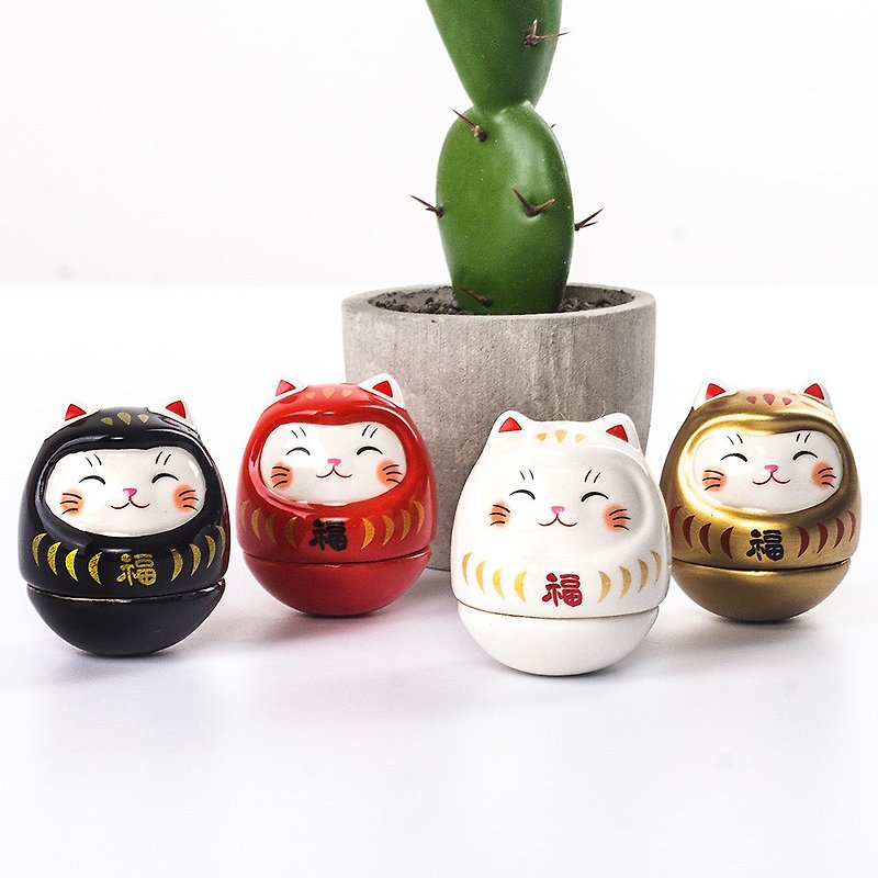 日本の薬剤師窯菩提達磨招き猫タンブラー小さな装飾デスクトップクリエイティブかわいい誕生日プレゼント日本の陶器 - 置物 - 陶器 