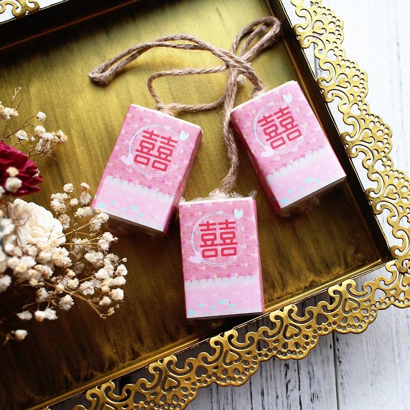 【Leanbo Handmade Soap】My favorite hand soap-10 double soaps are included in the group. Wedding accessories│Hand soap string│Natural handmade soap│Corporate gifts│Activities - สบู่ - วัสดุอื่นๆ สึชมพู