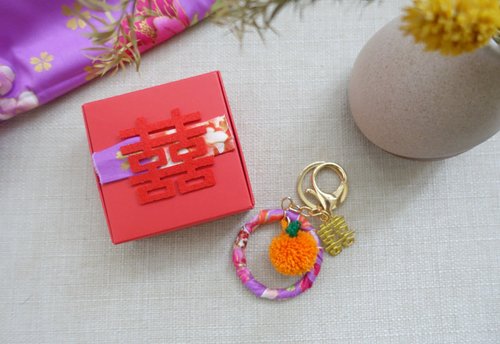 kimberlypompom手作球屋 好吉利雙喜臨門古典婚禮小物/臺灣風傳統婚禮小物/探房禮