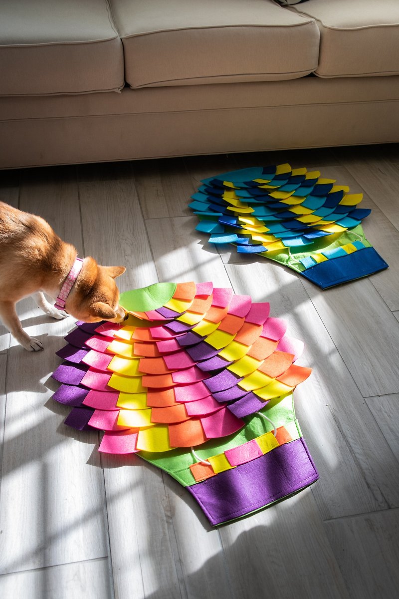 Snuffle Mat Puzzle Pad Tropical/Paradise Hot Air Balloon - Pet Toys - Other Man-Made Fibers Multicolor