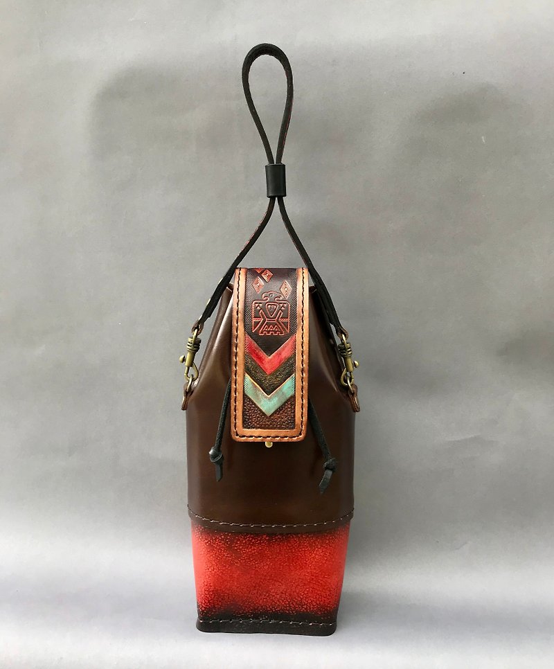 POPO- Wenchuang Handbag - Originality - Handbags & Totes - Genuine Leather Red