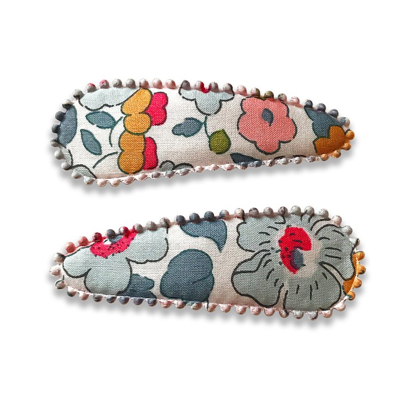 Australian Josie Joan's handmade floral fabric hairpin (L) - Izzy - เครื่องประดับผม - ผ้าฝ้าย/ผ้าลินิน 