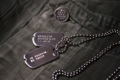 METALIZE PRODUCTIONS 【METALIZE】不鏽鋼雙軍牌項鍊
