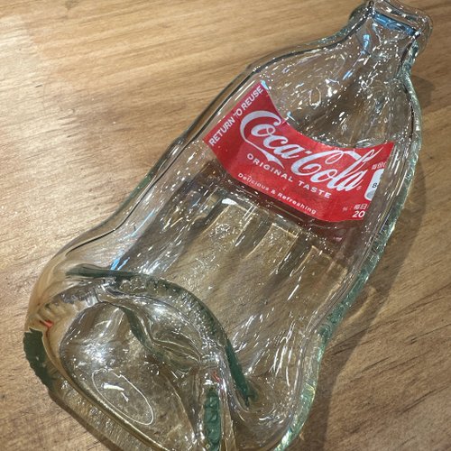 Flat Wine Bottle Art 瓶瓶禮 可口可樂紅標盛盤 紀念盤收納盤