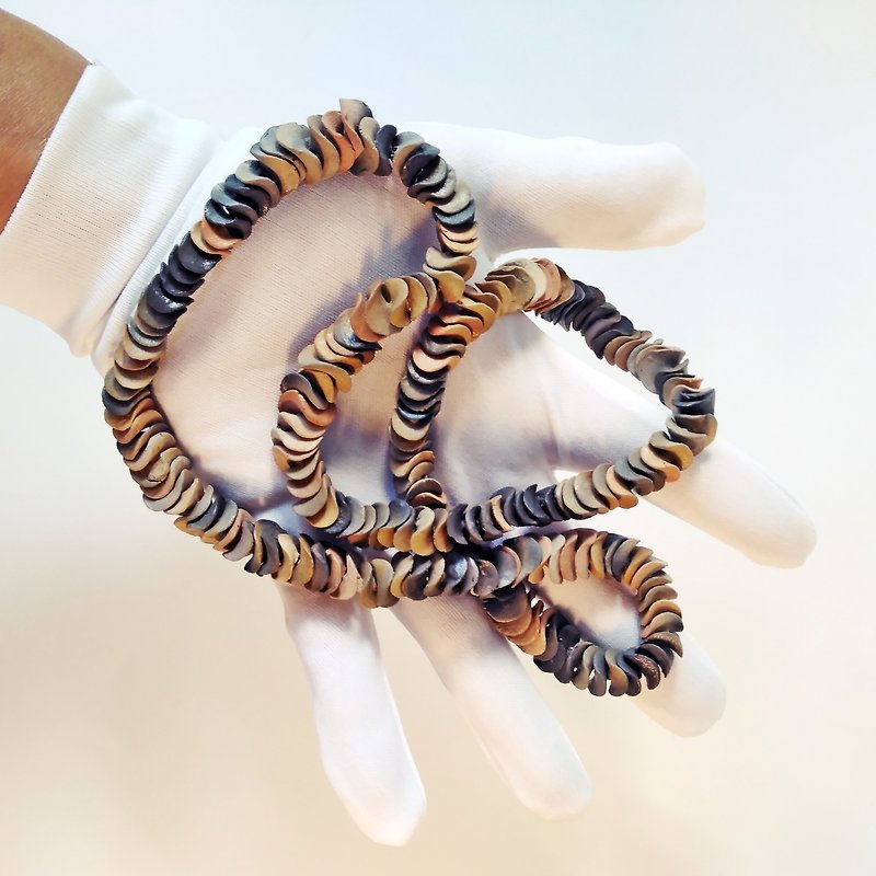 Handmade Clay Beads Necklace (Long) - 項鍊 - 陶 