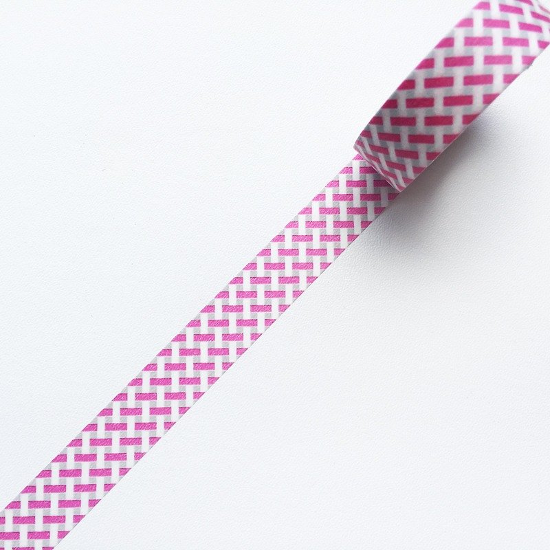 mtと紙テープデコ[織りチェック柄ピンク（MT01D333）] 2016AW - マスキングテープ - 紙 ピンク