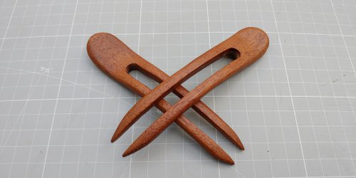 就是愛木頭 硬檀木二叉短髮簪