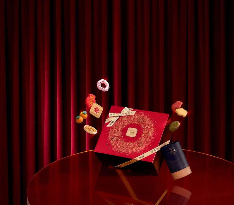 【過年禮盒】泱槿御禮-茶包款 國宴級國際摘星台灣茶+獨家茶點 - 茶葉/茶包/水果茶 - 新鮮食材 紅色