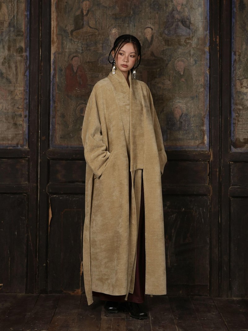 溯洄從之 / 系帶風衣外套 / 長款袍子 - 女大衣/外套 - 其他材質 