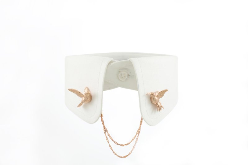 Humming Bird Magnetic Clip- pink gold - 胸針 - 其他金屬 