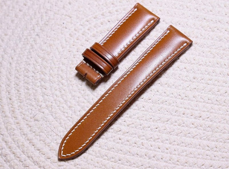 Long hip leather apple watch strap handmade watch strap - Watchbands - Genuine Leather Multicolor