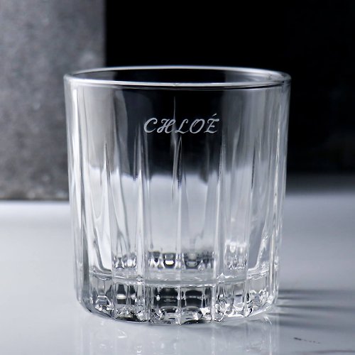 MSA玻璃雕刻 350cc【極簡美感】直紋無鉛威士忌杯