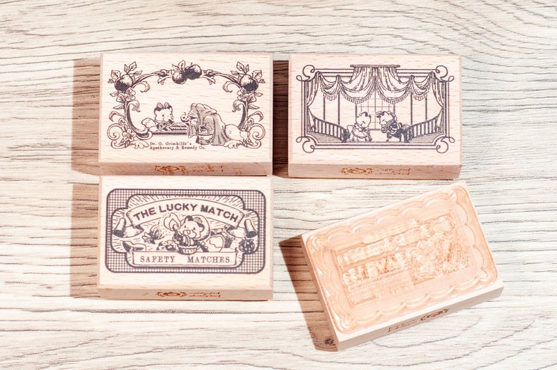 │童話物語│ブナ材スタンプ - 印鑑・スタンプ - 木製 カーキ