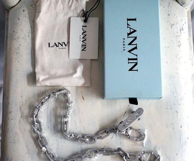 新品 フランスの高級ブランド LANVIN シルバー ラインストーン