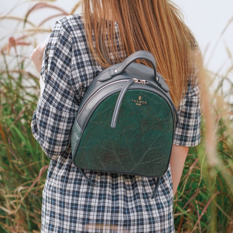 Rachel backpack - Blue Dianne - 後背包/背包/書包 - 植物．花 藍色
