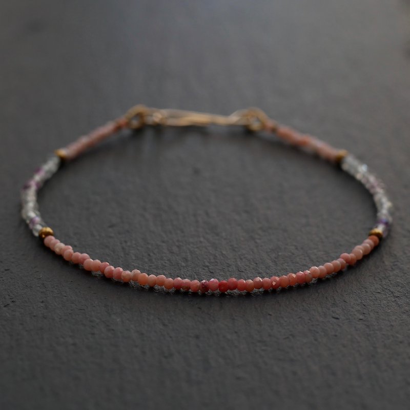 Pink Opal&Fluorite Bracelets - Bracelets - Gemstone Pink