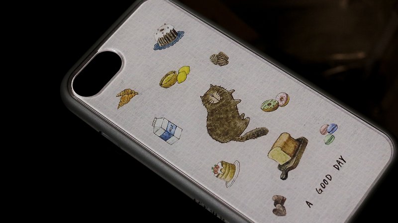 [Rhino Shield Mod NX-Single Sale Backplane] iPhone//Jeep Cat Dessert Illustration Translucent Backplane - Phone Cases - Plastic Transparent