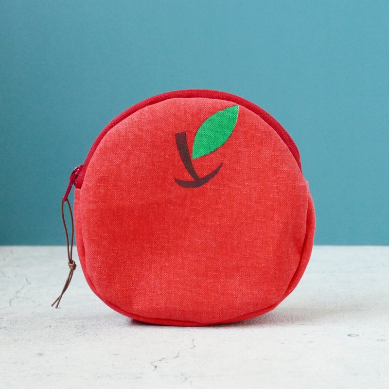 法國長棍麵包造型收納包 - 化妝包/收納袋 - 棉．麻 紅色