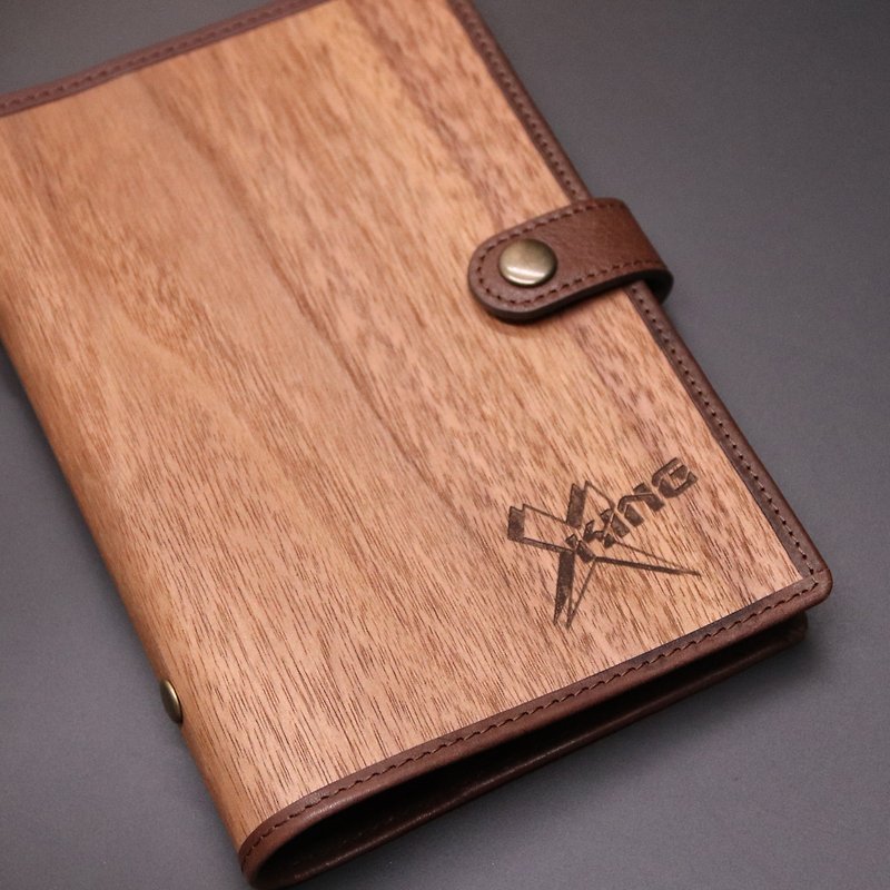 [Additional purchase] Laser engraving service-customized text - Notebooks & Journals - Wood Brown