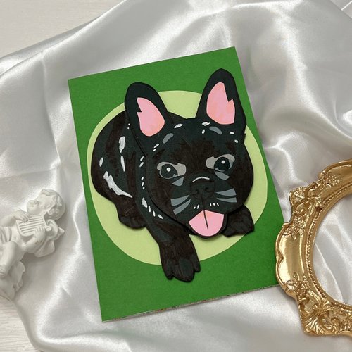 Unique card客製化手作卡片 動物客製手工卡片 似顏繪 紙雕 寵物 情人節禮物 生日卡片 聖誕節