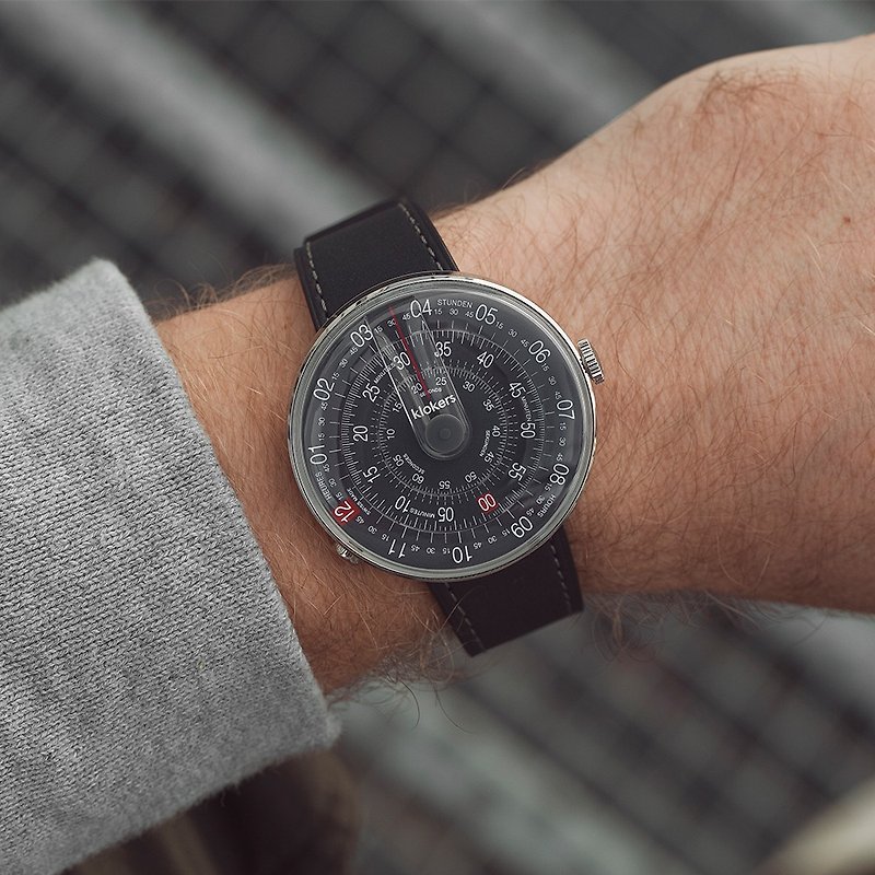 KLOK-01-D8 dark gray watch head + single-turn leather strap_plus original bracelet for free - Men's & Unisex Watches - Other Materials Gray