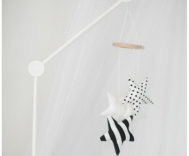 Monochrome nursery mobile black and white baby mobile hanging