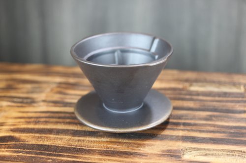自然釉文創工作室 【送禮好物】快速版迷宮濾杯 黑爵 原礦塗層 單人用 臺灣綠工藝