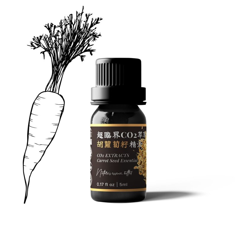 【卡佛香】超臨界CO2萃取胡蘿蔔籽精油 - 香氛/精油/擴香 - 玻璃 黑色