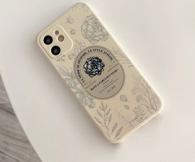 FITZORY Brand month French retro series Ros iPhone case