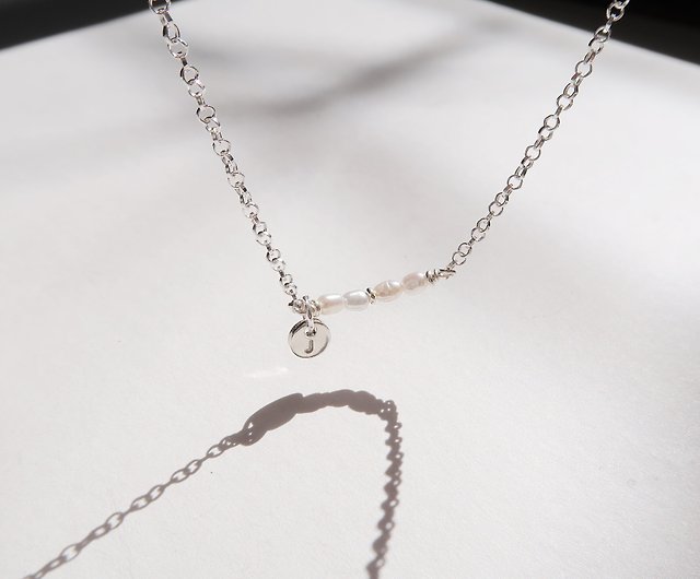 925 Silver Personalised Thin Chain Necklace Golden
