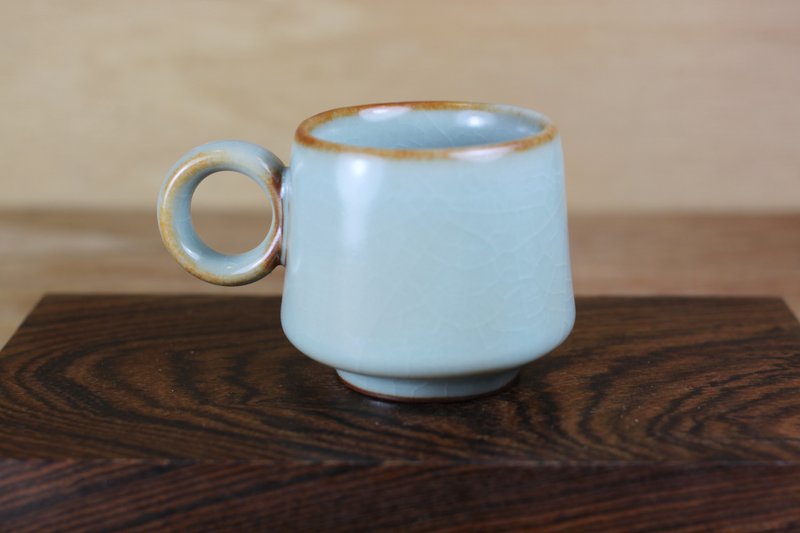 [Thank you, teacher] Ru Kiln Coffee Sharing Cup Natural Glaze Small Rim Cup Made in Taiwan Yingge - Mugs - Porcelain 